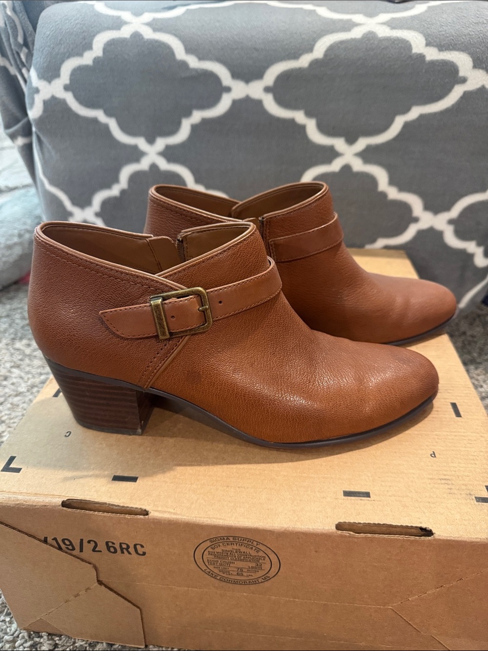 Women's Brown Leather Boots | Clarks Maypearl size 10